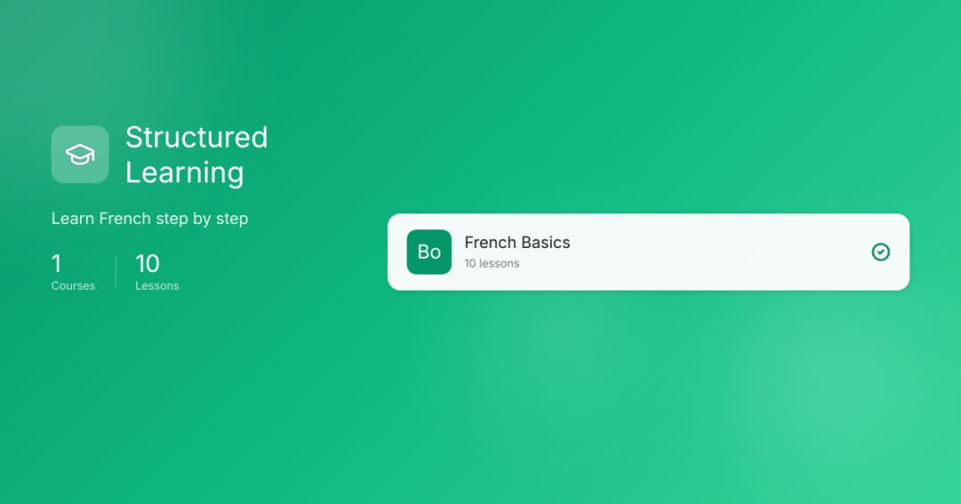 Learn French - Structured Courses